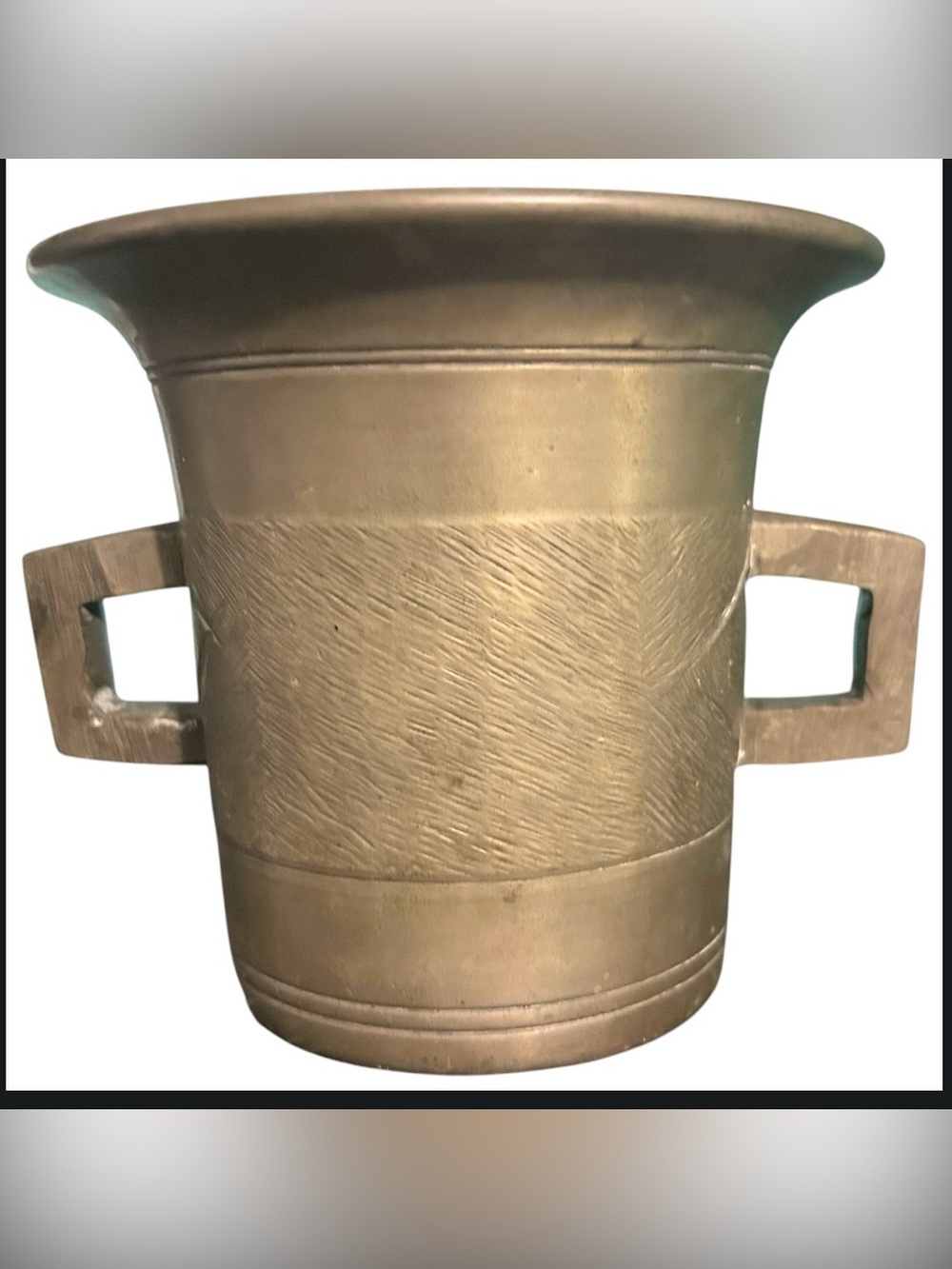 Vintage Pharmacy Apothecary Brass Mortar